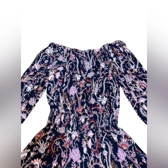 FREE PEOPLE - Pretty and Free Black Floral Print Romper - Picture 4 of 7